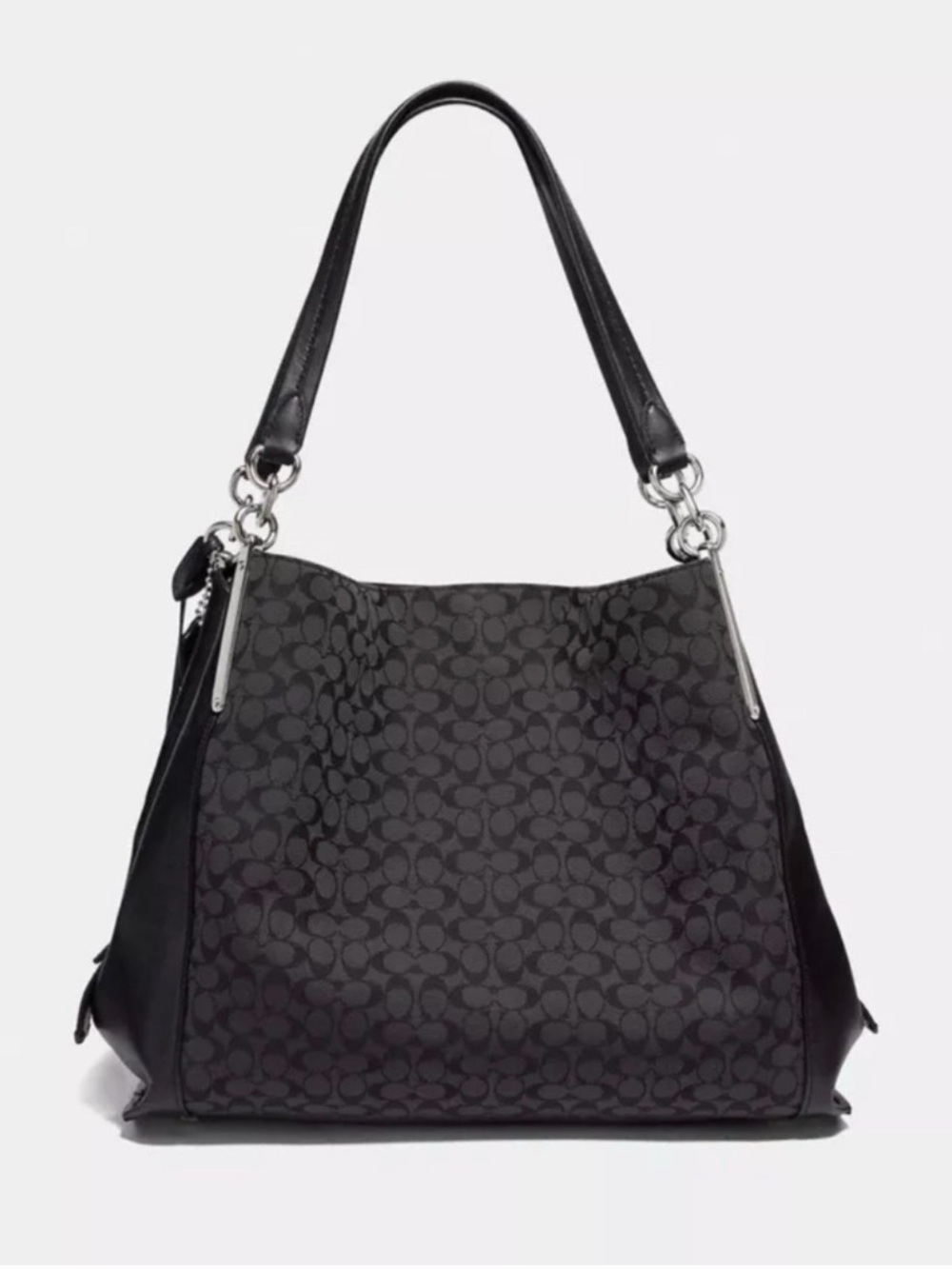 Coach 31 Black Signature Jacquard Shoulder Bag